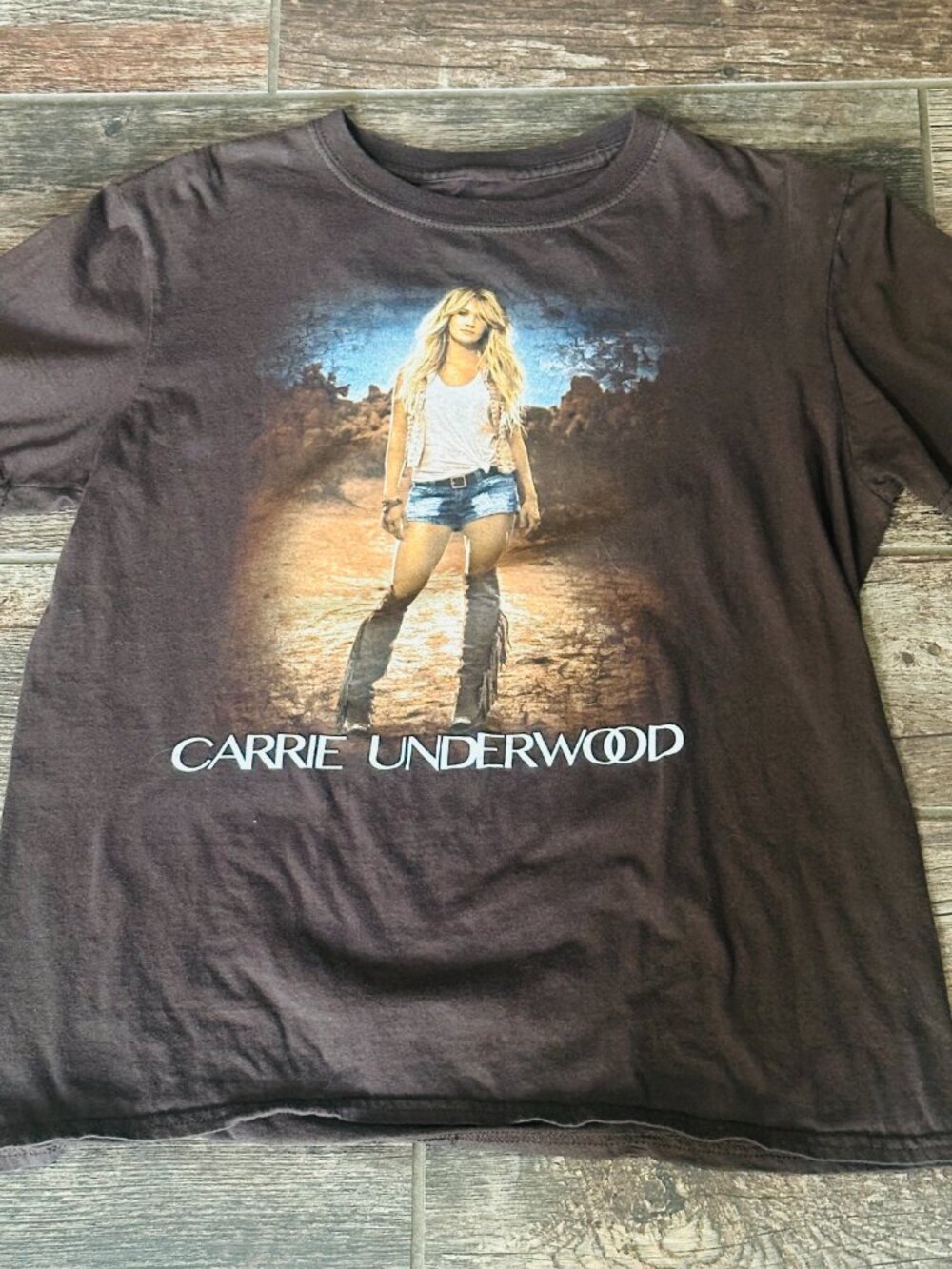 Carrie Underwood No The Storyteller Tour Brown T-Shirt Size Medium M Concert